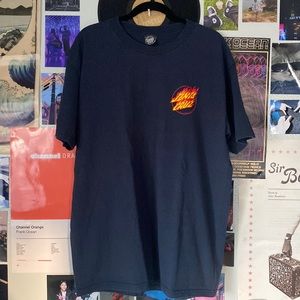 🔥Navy Blue Santa Cruz Flame T-shirt🔥